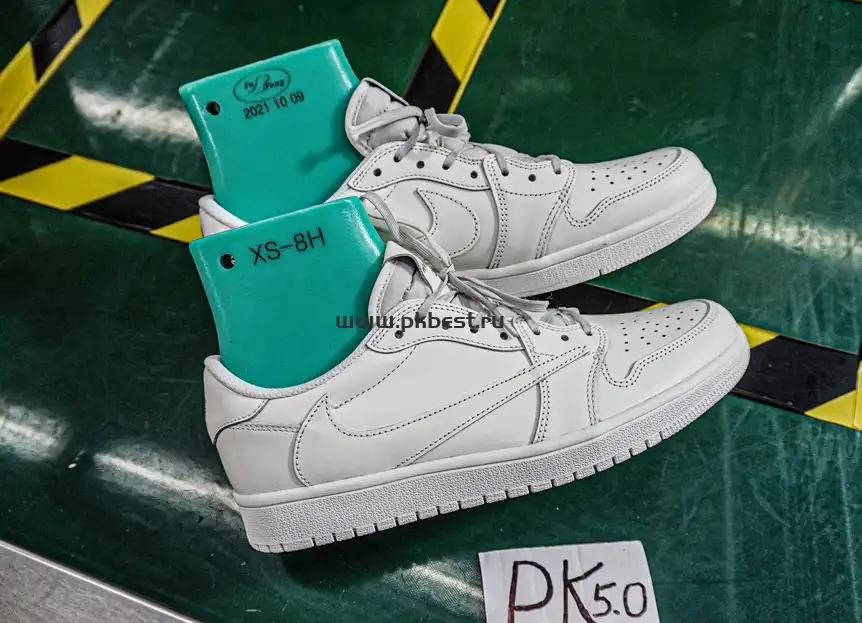 PK5.0 Travis Scott x Air Jordan 1 ‘Low White Party’ RETAIL MATERIALS READY TO SHIP