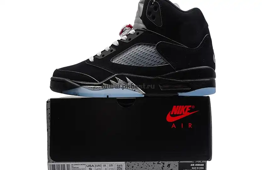 PK GOD Jordan Air Jordan 5 Retro Black Metallic RETAIL MATERIALS READY TO SHIP