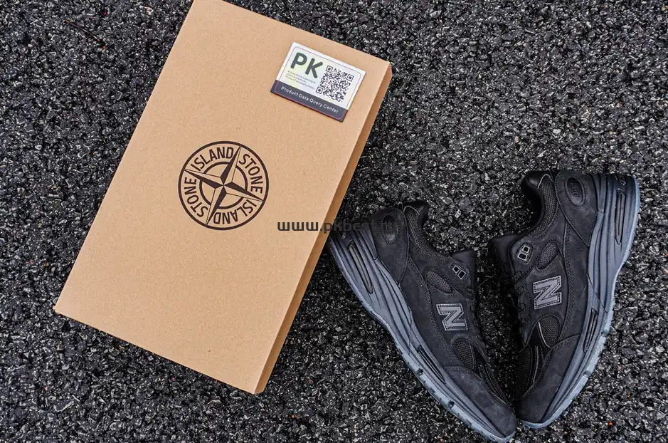 PK GOD STONE ISLAND x  New Balance NB 991 v2 black RETAIL MATERIALS READY TO SHIP