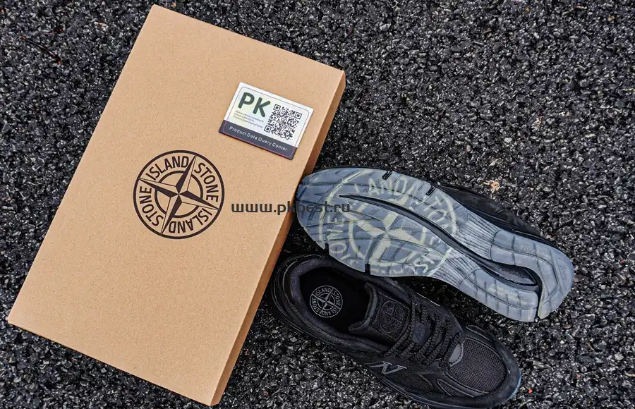 PK GOD STONE ISLAND x  New Balance NB 991 v2 black RETAIL MATERIALS READY TO SHIP