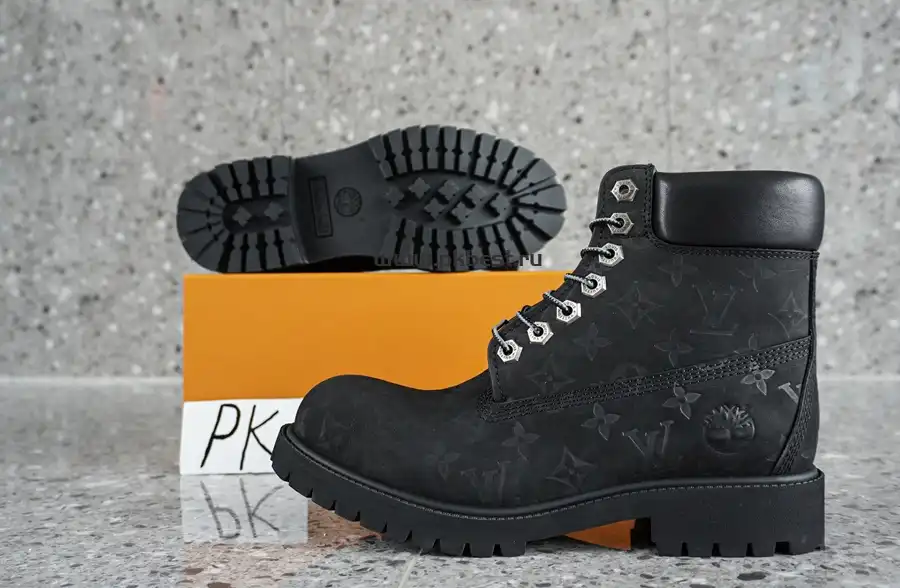 PK GOD Timberland x LOUIS VUITTON Cow leather black RETAIL MATERIALS READY TO SHIP