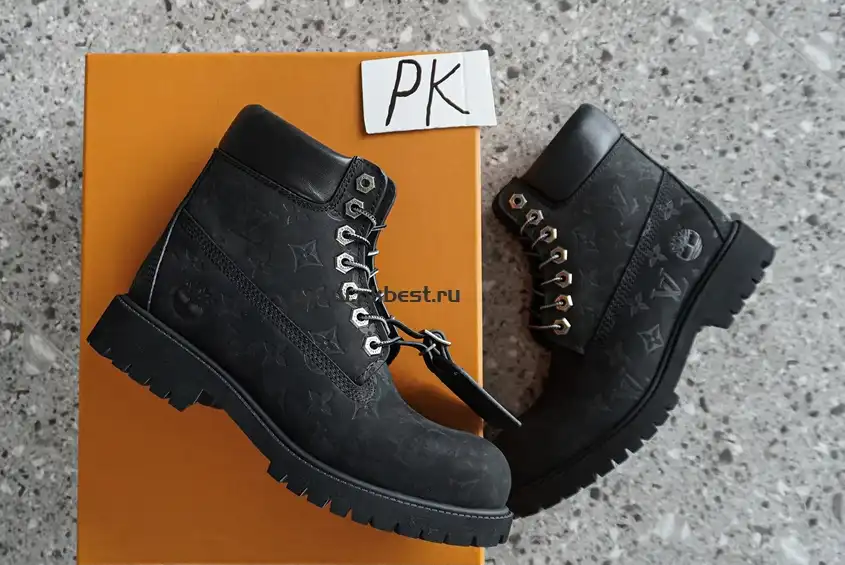 PK GOD Timberland x LOUIS VUITTON Cow leather black RETAIL MATERIALS READY TO SHIP