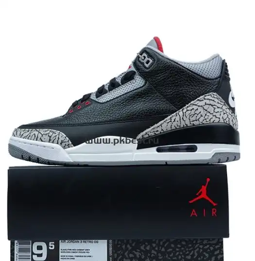 PK GOD  Air Jordan 3 Retro Black Cat RETAIL MATERIALS READY TO SHIP