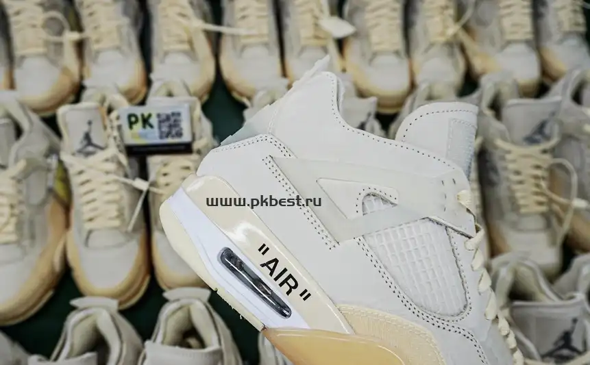 JORDAN 4 RETRO OFF-WHITE SAIL RETAIL MATERIALS READY TO SHIP