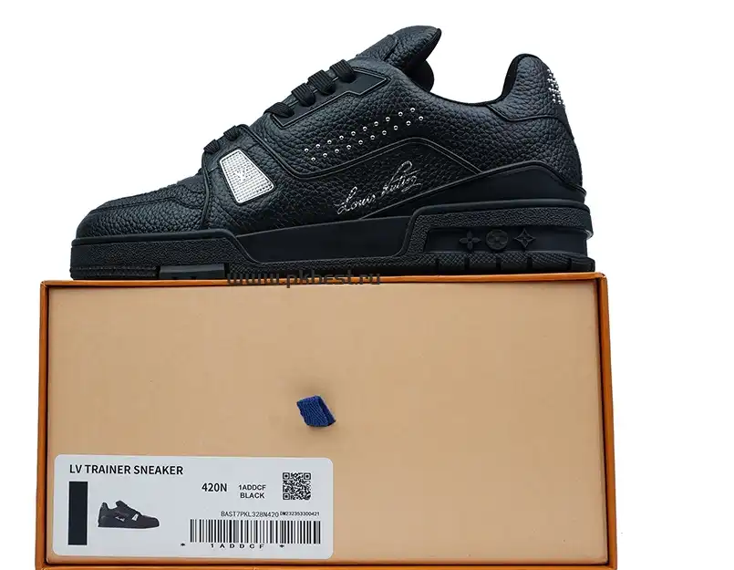 PK GOD LOUIS VUITTON Trainer black RETAIL MATERIALS READY TO SHIP