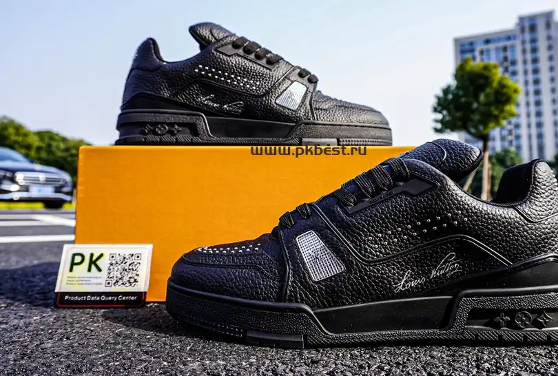 PK GOD LOUIS VUITTON Trainer black RETAIL MATERIALS READY TO SHIP