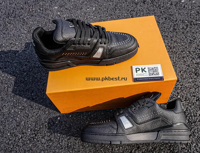 PK GOD LOUIS VUITTON Trainer black RETAIL MATERIALS READY TO SHIP