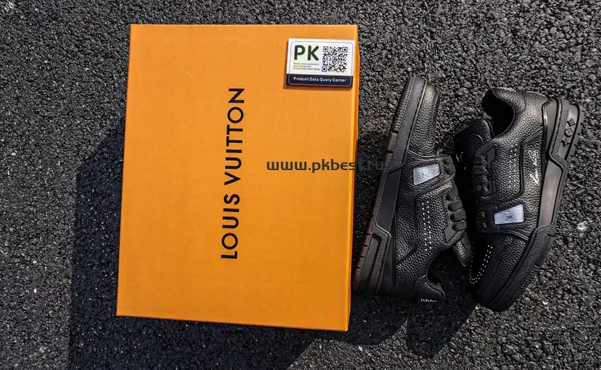 PK GOD LOUIS VUITTON Trainer black RETAIL MATERIALS READY TO SHIP