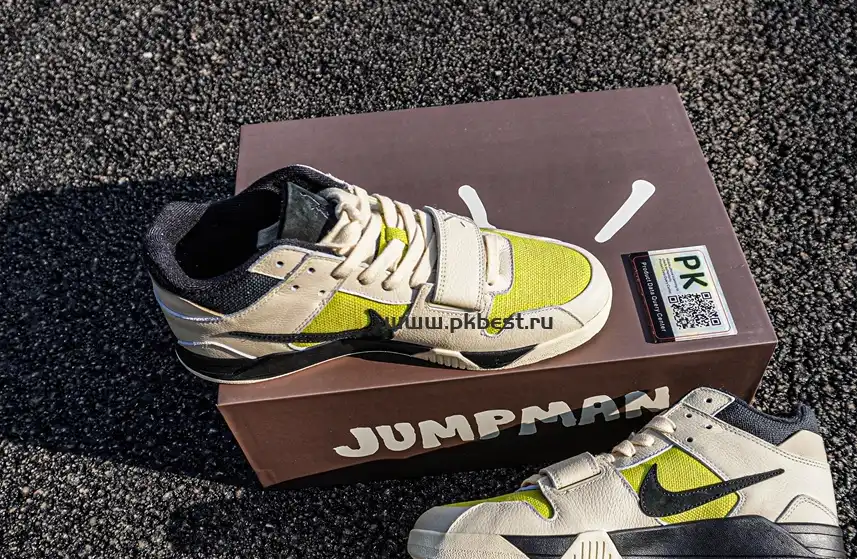 PK 5.0  Jordan Jumpman Jack TR “Bright Cactus”Beige black yellow RETAIL MATERIALS READY TO SHIP