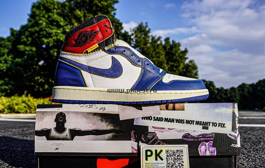 PK 5.0 Jordan 1 Retro High Union Los Angeles Blue Toe RETAIL MATERIALS READY TO SHIP