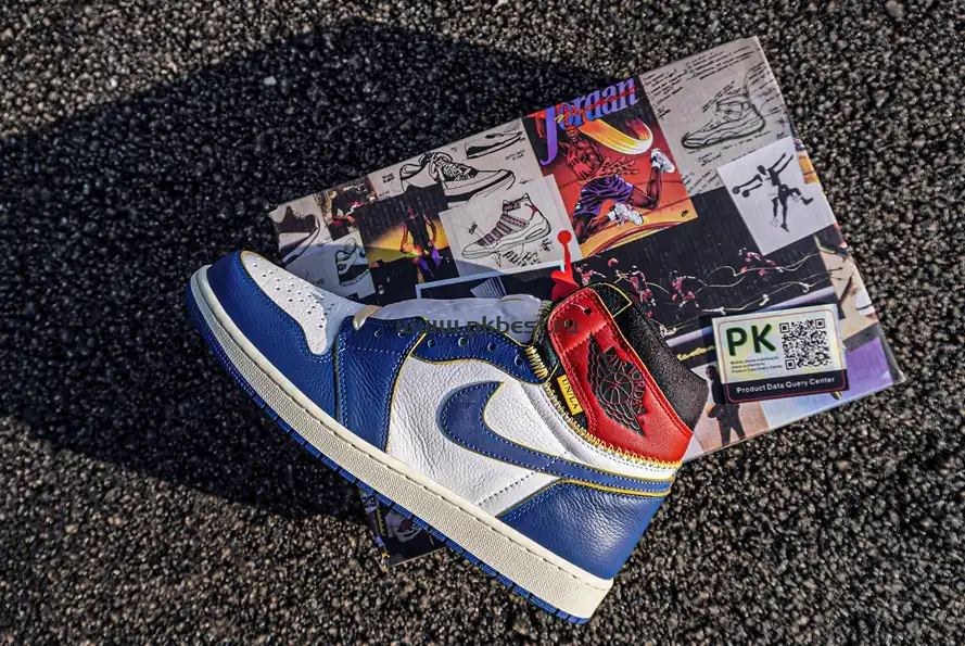 PK 5.0 Jordan 1 Retro High Union Los Angeles Blue Toe RETAIL MATERIALS READY TO SHIP