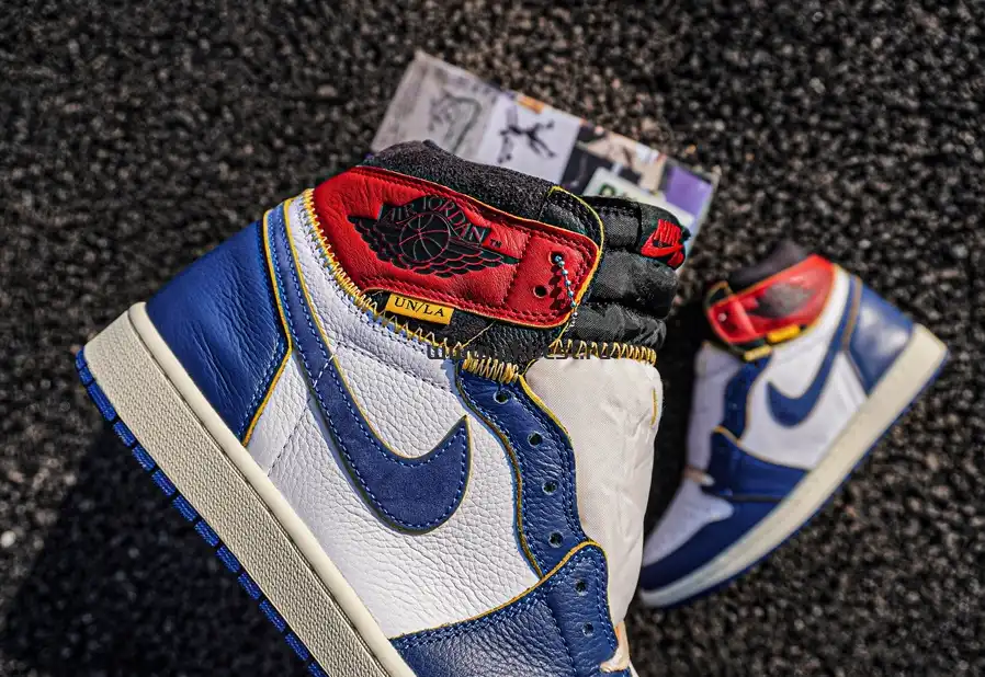 PK 5.0 Jordan 1 Retro High Union Los Angeles Blue Toe RETAIL MATERIALS READY TO SHIP