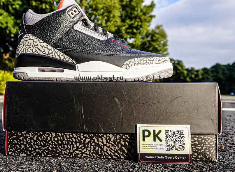 PK GOD Air Jordan 3 Retro Black Cement RETAIL MATERIALS READY TO SHIP