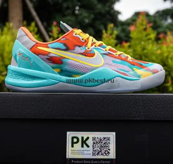 PK GOD Kobe 8 System Elctrc Grey Start Black Vivid Slfr RETAIL MATERIALS READY TO SHIP