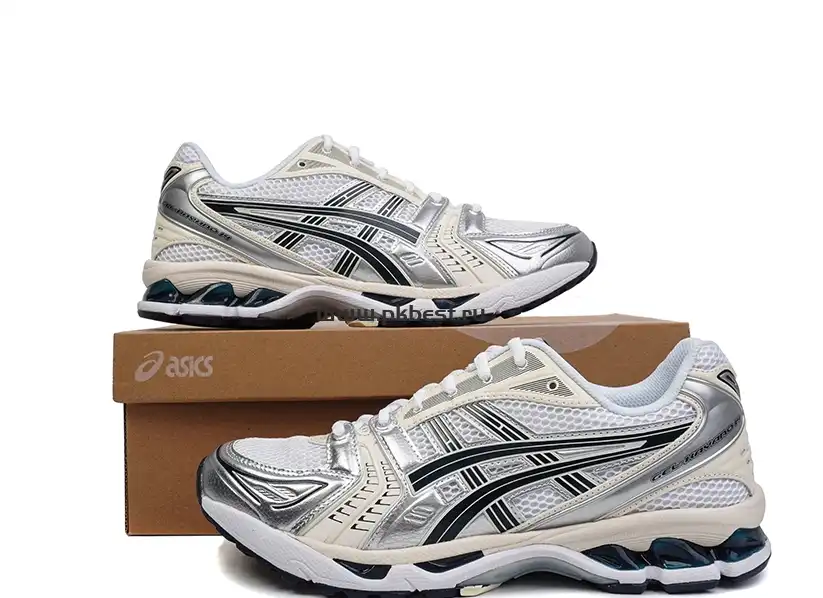 PK GOD Asics Gel-Kayano 14 White black silver RETAIL MATERIALS READY TO SHIP