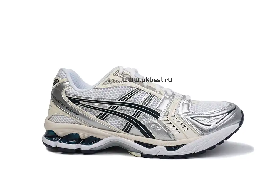 PK GOD Asics Gel-Kayano 14 White black silver RETAIL MATERIALS READY TO SHIP