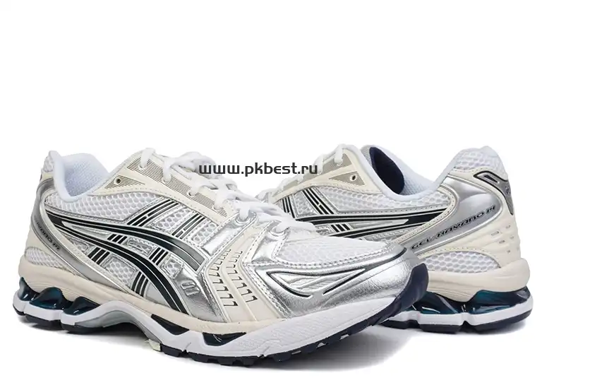 PK GOD Asics Gel-Kayano 14 White black silver RETAIL MATERIALS READY TO SHIP