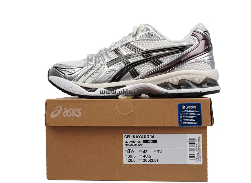 PK GOD Asics Gel-Kayano 14  Y2K  Black, white and silver RETAIL MATERIALS READY TO