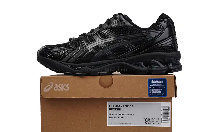 PK GOD Gel-Kayano 14 All black RETAIL MATERIALS READY TO SHIP $125.00