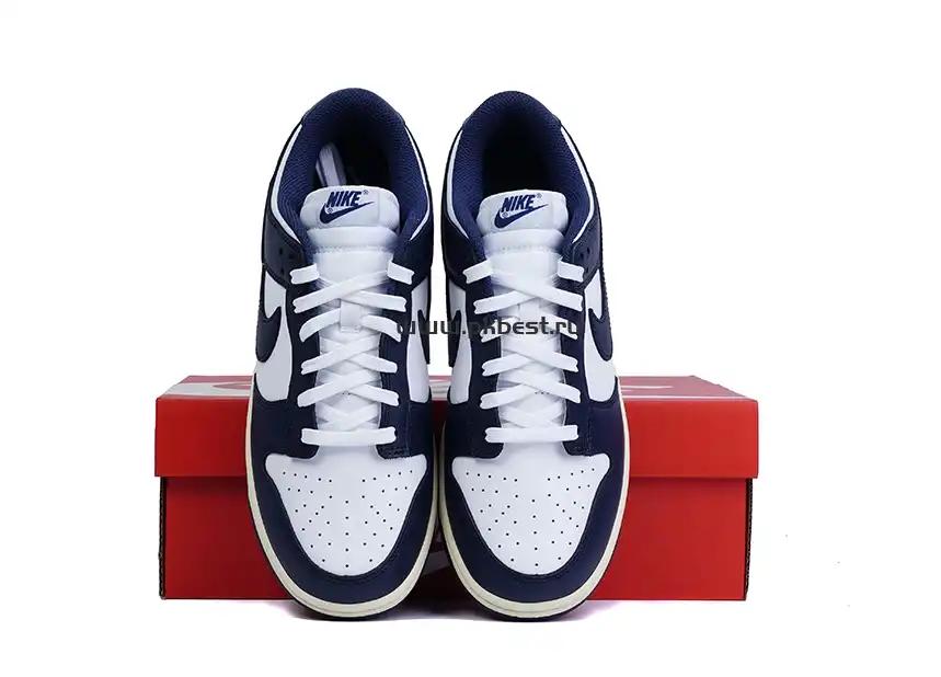 PK GOD Dunk Low Vintage Navy W RETAIL MATERIALS READY TO SHIP