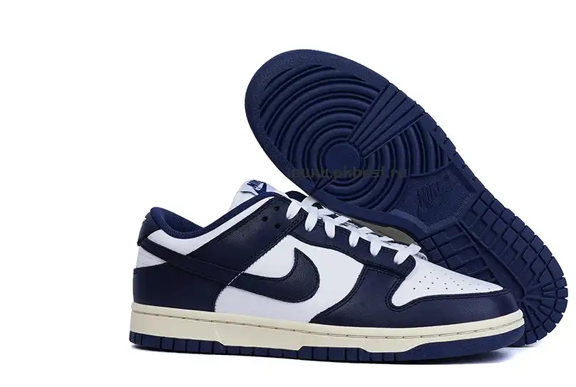 PK GOD Dunk Low Vintage Navy W RETAIL MATERIALS READY TO SHIP