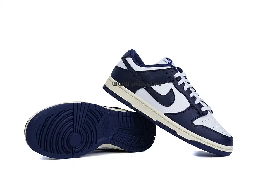 PK GOD Dunk Low Vintage Navy W RETAIL MATERIALS READY TO SHIP