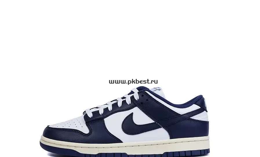 PK GOD Dunk Low Vintage Navy W RETAIL MATERIALS READY TO SHIP