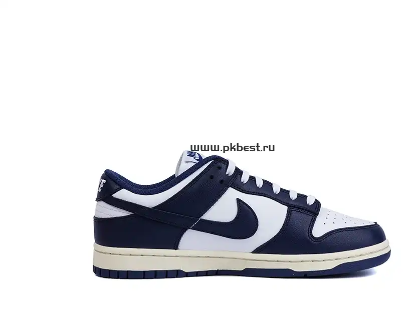 PK GOD Dunk Low Vintage Navy W RETAIL MATERIALS READY TO SHIP