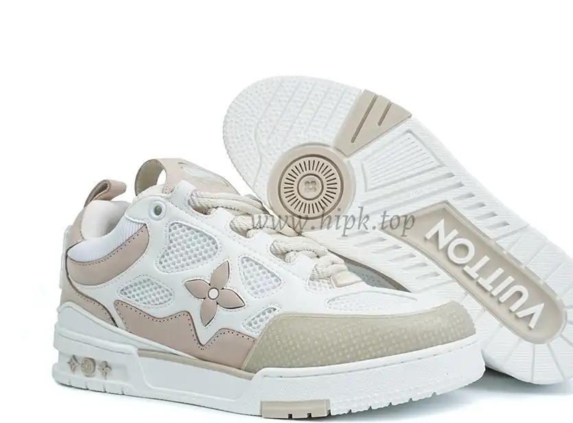 PK god Louis Vuitton LV Skate Sneaker Beige White retail materials ready to ship