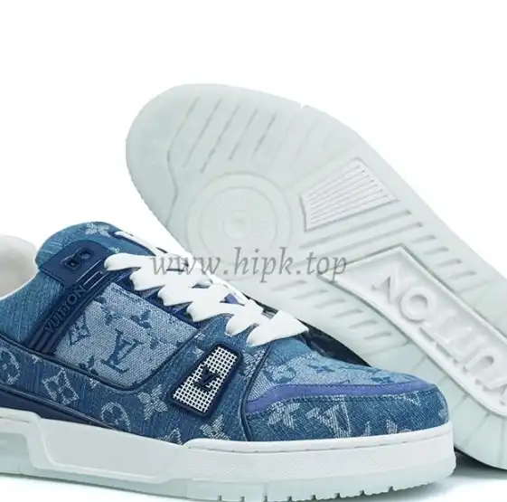 PK god Louis Vuitton LV Trainer ALL BLUE retail materials ready to ship