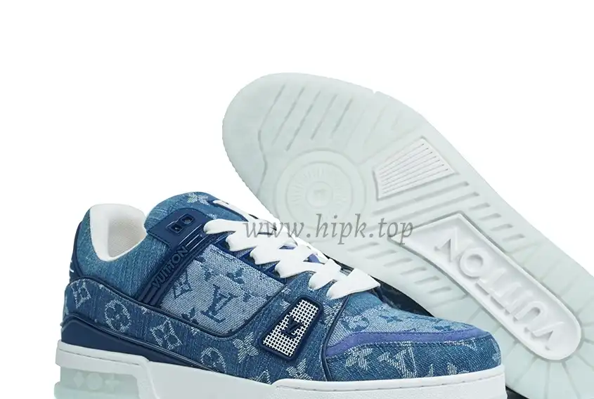 PK god Louis Vuitton LV Trainer Monogram Denim retail materials ready to ship