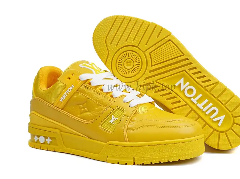 PK god Louis Vuitton LV Trainer ALL Yellow retail materials ready to ship