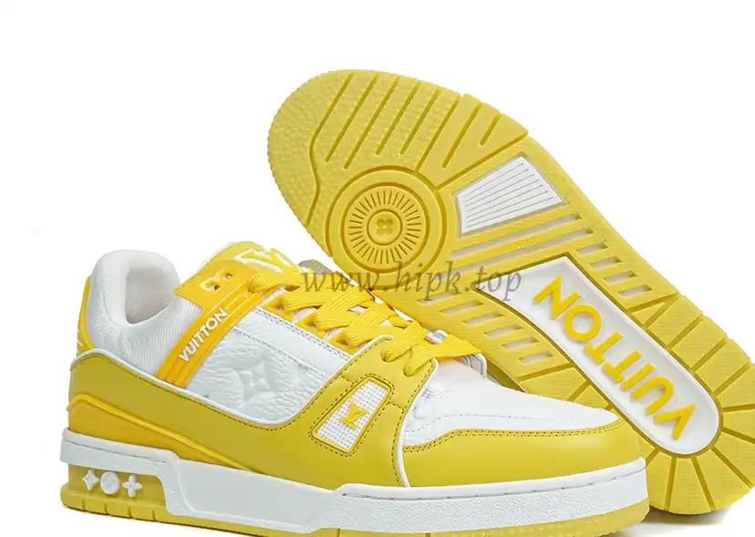 PK god Louis Vuitton LV Trainer yellow retail materials ready to ship