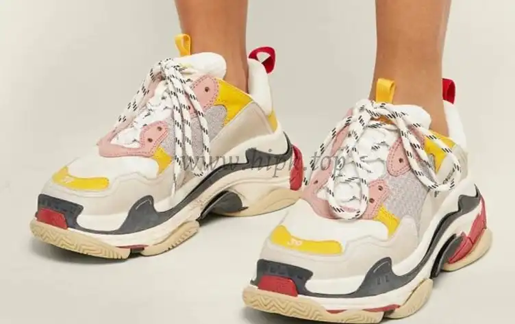 GOD PARIS TRIPLE S TRAINER PINK YELLOW