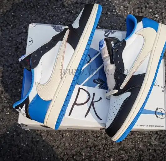 PK GOD Travis Scott x Fragment Design x Jordan Air Jordan 1 white RETAIL MATERIALS READY TO SHIP