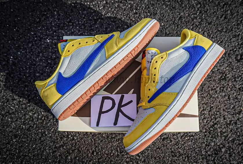 PK 4.0 Travis Scott x Air Jordan 1 Low OG Canary retail materials ready to ship1