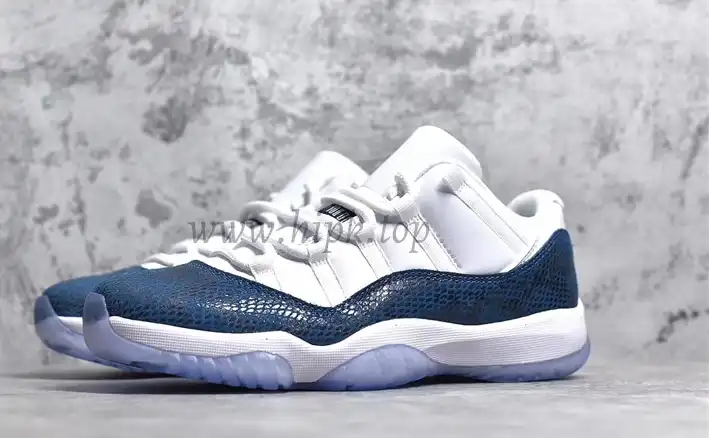 PK GOD Air Jordan Retro XI 11 LOW Navy Blue Snakeskin real snakeskin ready to ship