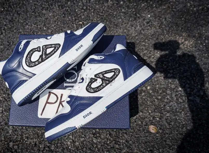 PK GOD Dior B57 MID-TOP SNEAKER White and Blue RETAIL MATERIALS READY TO SHIP