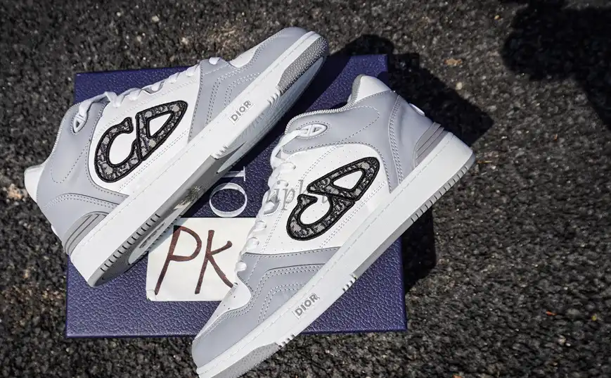 PK GOD Dior B57 MID-TOP SNEAKER White and Grey RETAIL MATERIALS READY TO SHIP