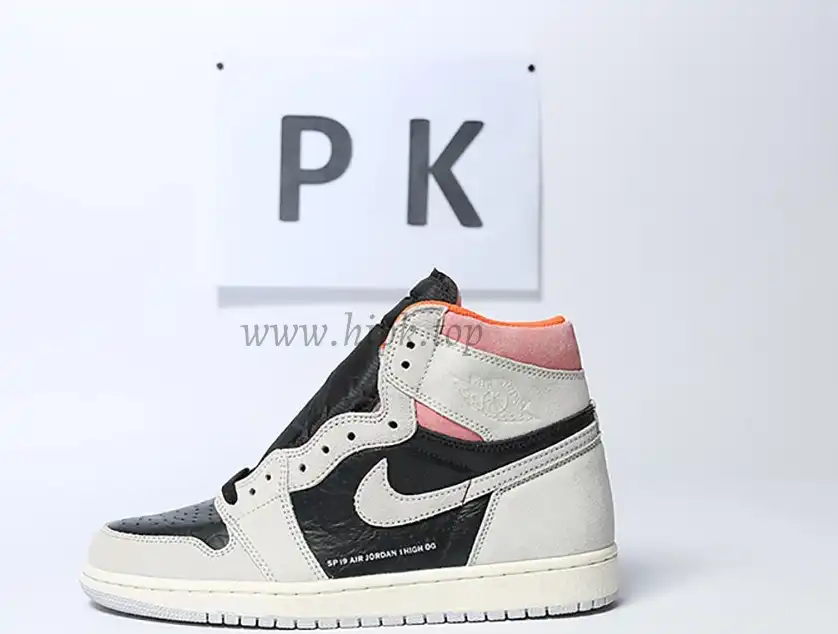 PK GOD Jordan 1 Retro High Neutral Grey Hyper Crimson RETAIL MATERIALS READY TO SHIP