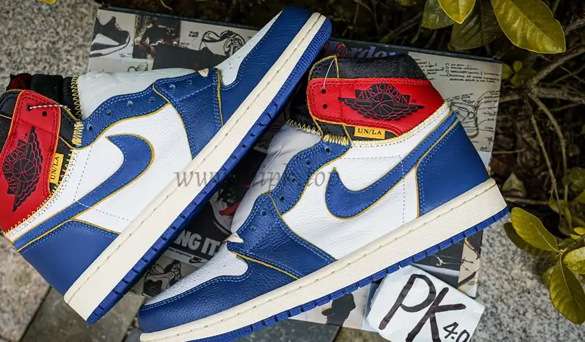 PK 5.0 Jordan 1 Retro High Union Los Angeles Blue Toe RETAIL MATERIALS READY TO SHIP