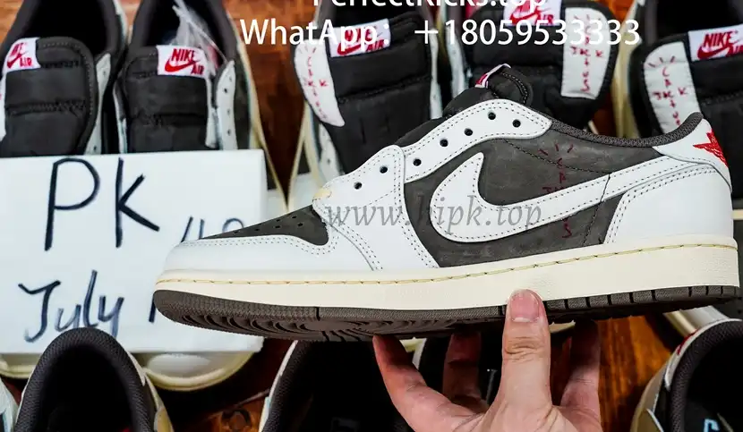 PK 4.0 Jordan 1 Retro Low OG SP Travis Scott Reverse Mocha RETAIL MATERIALS READY TO SHIP