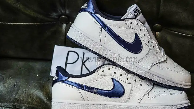 PK GOD Jordan 1 Retro LowMetallic Blue RETAIL MATERIALS READY TO SHIP