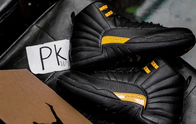 PK GOD Jordan 12 Retro Black Taxi RETAIL MATERIALS READY TO SHIP