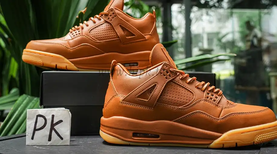 PK GOD Jordan 4 Retro Ginger Wheat RETAIL MATERIALS READY TO SHIP