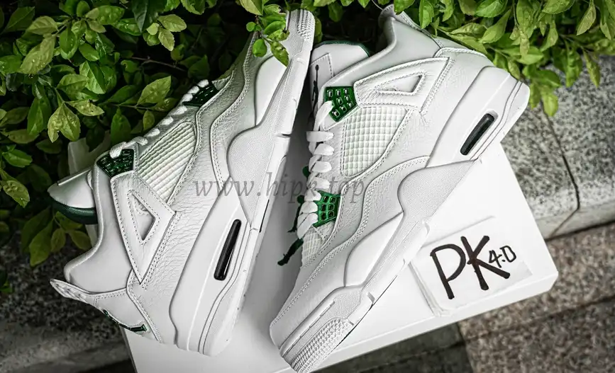 PK GOD Jordan 4 Retro Metallic Green RETAIL MATERIALS READY TO SHIP