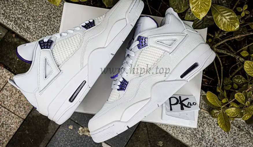 PK GOD Jordan 4 Retro Metallic Purple RETAIL MATERIALS READY TO SHIP