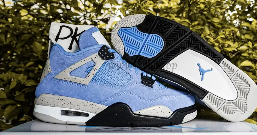 PK GOD Jordan 4 Retro University Blue RETAIL MATERIALS READY TO SHIP