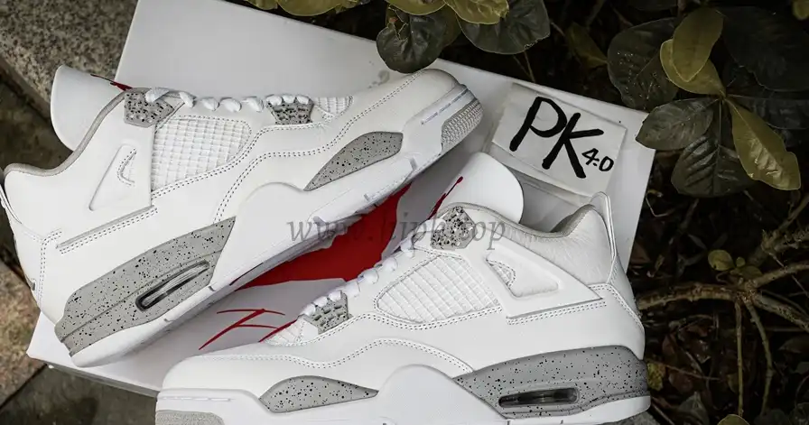 PK GOD Jordan 4 Retro White Oreo RETAIL MATERIALS READY TO SHIP