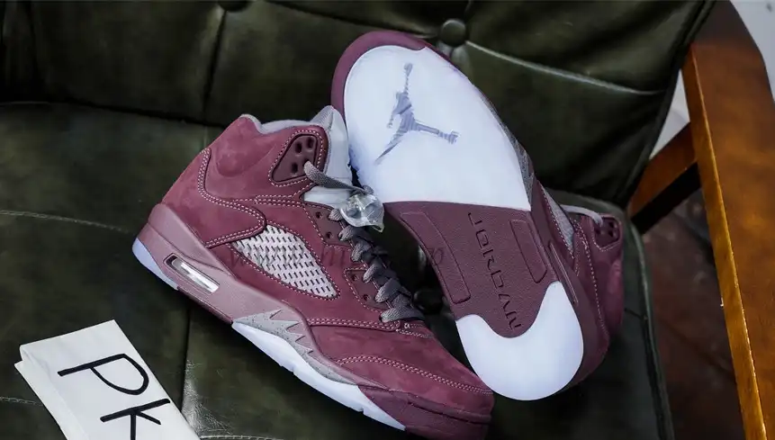 PK GOD Jordan 5 Retro Burgundy 2023 RETAIL MATERIALS READY TO SHIP